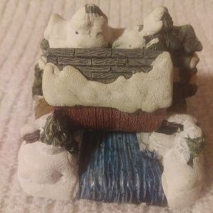 1989 Vintage Christmas Village Covered Bridge 50% OFF SALE